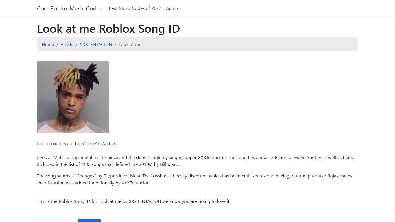 Look at me Roblox Song ID - CoolMusicCodes.com